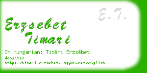 erzsebet timari business card